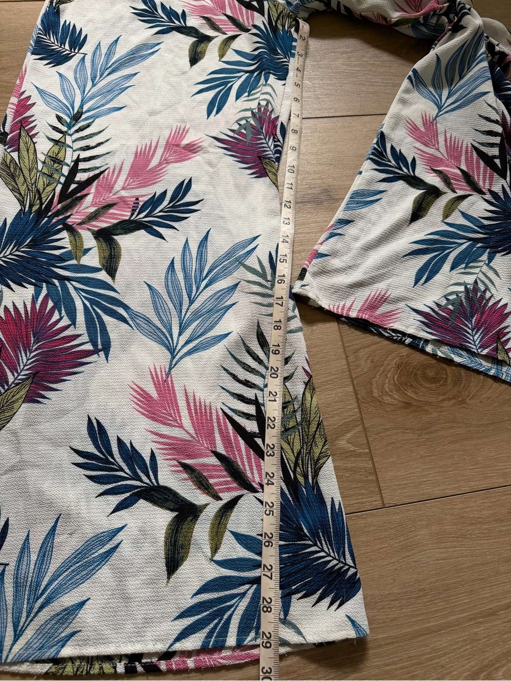 PURPLE SNOW Palm Leaf Halter Neck Wide Leg Jumpsuit EUC - Picture 4 of 7
